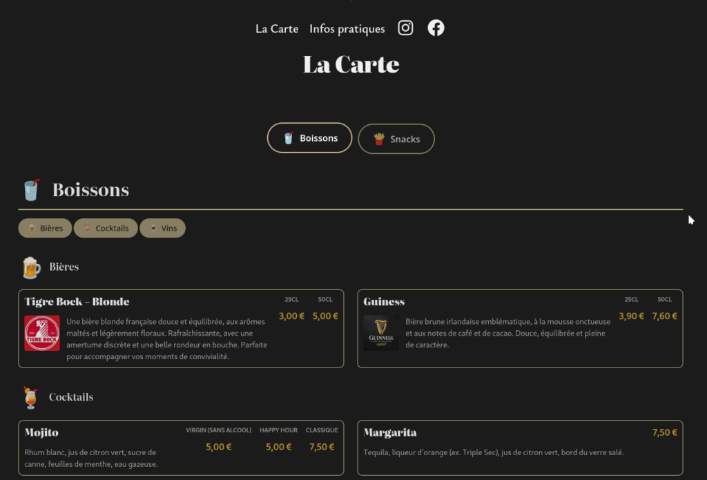 LRob – La Carte : le plugin WordPress idéal pour afficher le menu d’un restaurant ou d’un bar